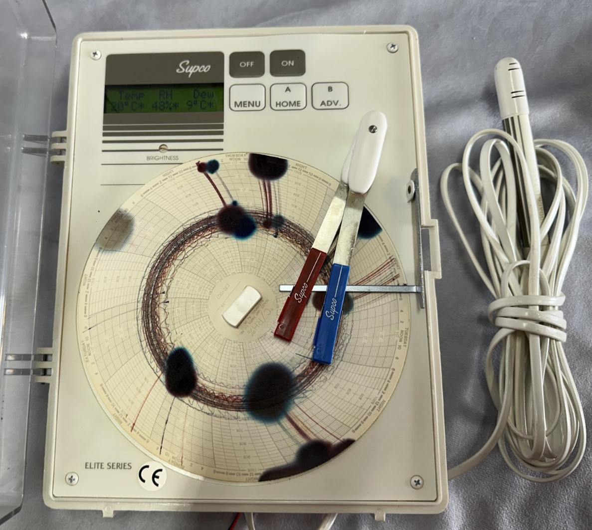SUPCO CRTH2 Temperature/HUMIDITY Recorder Data Logger - USED/WORKS