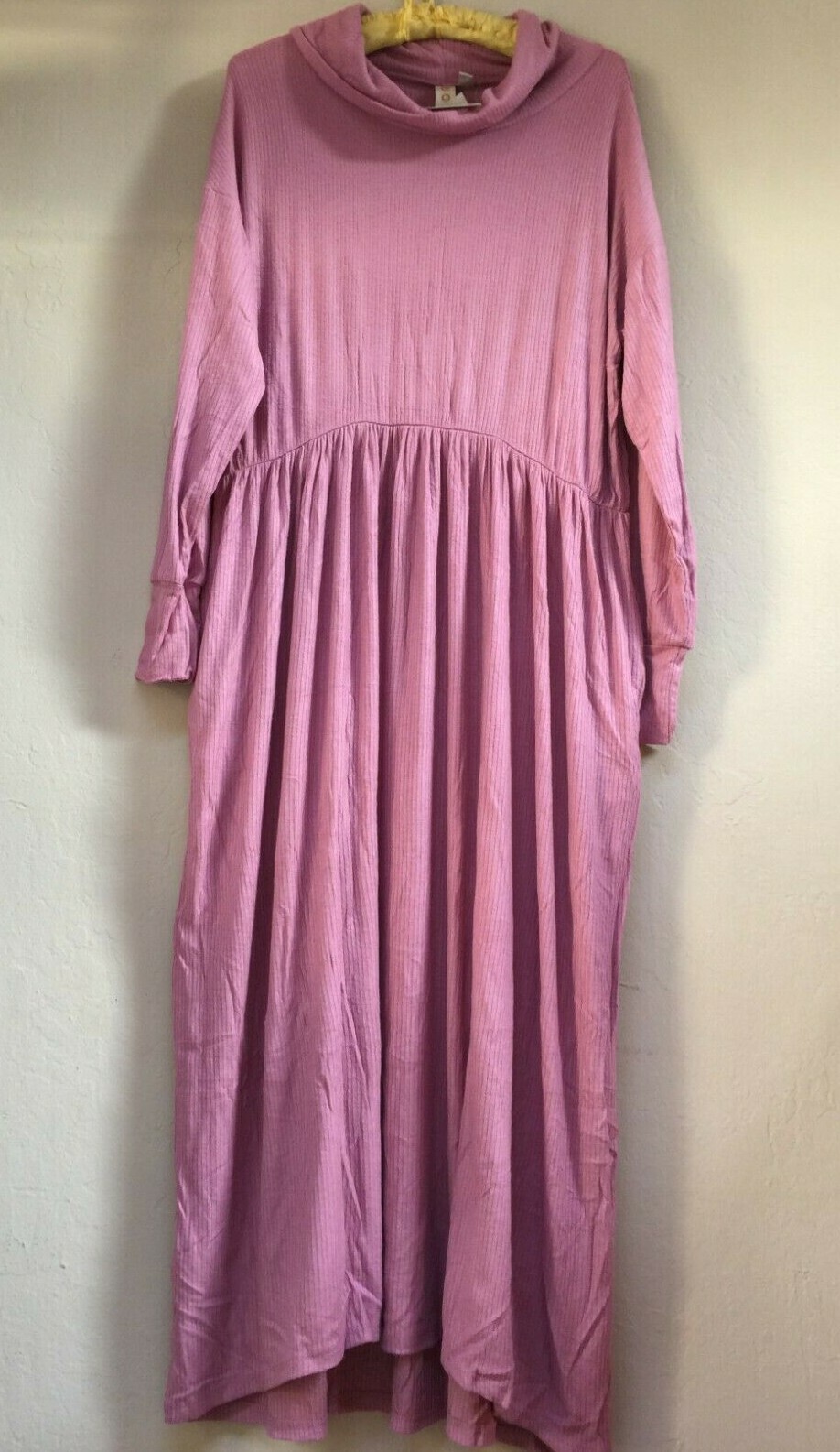 Anthropologie Dolan Cowl Neck Alissa Ribbed Maxi Dress Large Mauve New $118