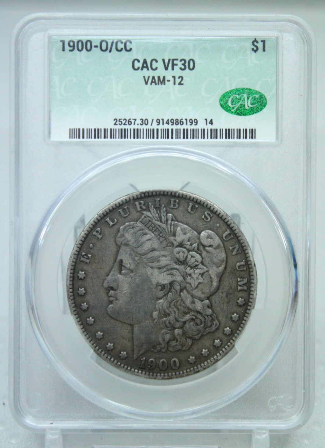 1900-O/CC $1 Silver Morgan Dollar VAM 12 CAC VF30 #9914