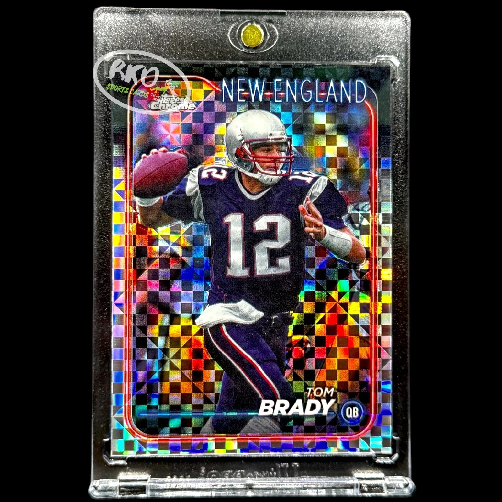Tom Brady RARE CHECKER Refractor SSP Panini Patriots MVP GOAT