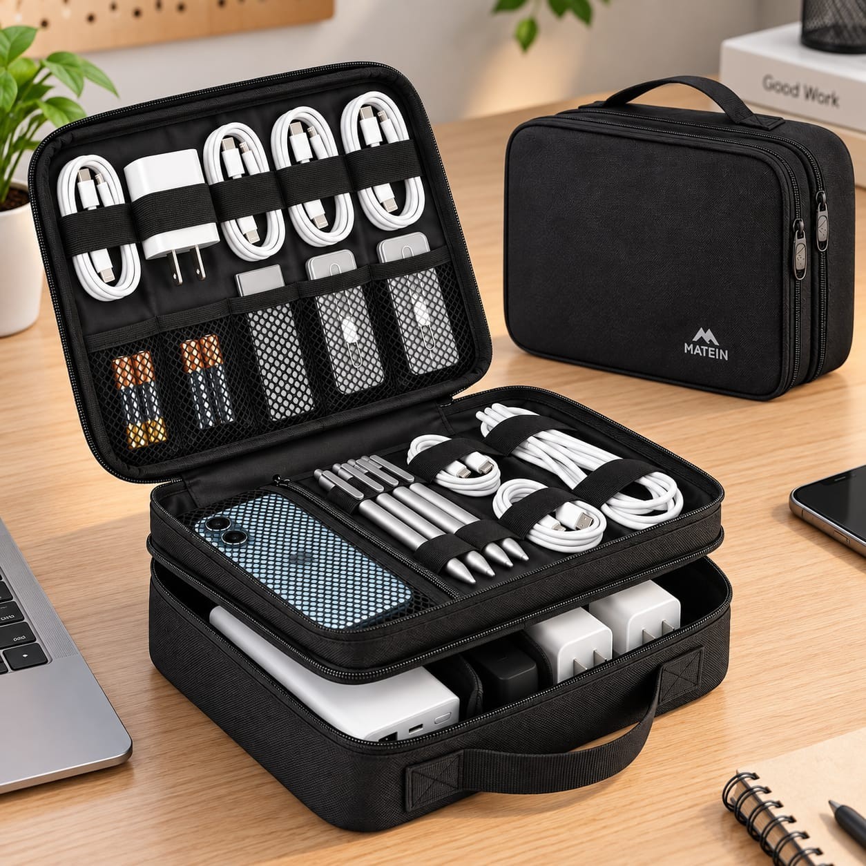 MATEIN Electronics Organizer Travel Case Cable Accessories Bag Waterproof Storag