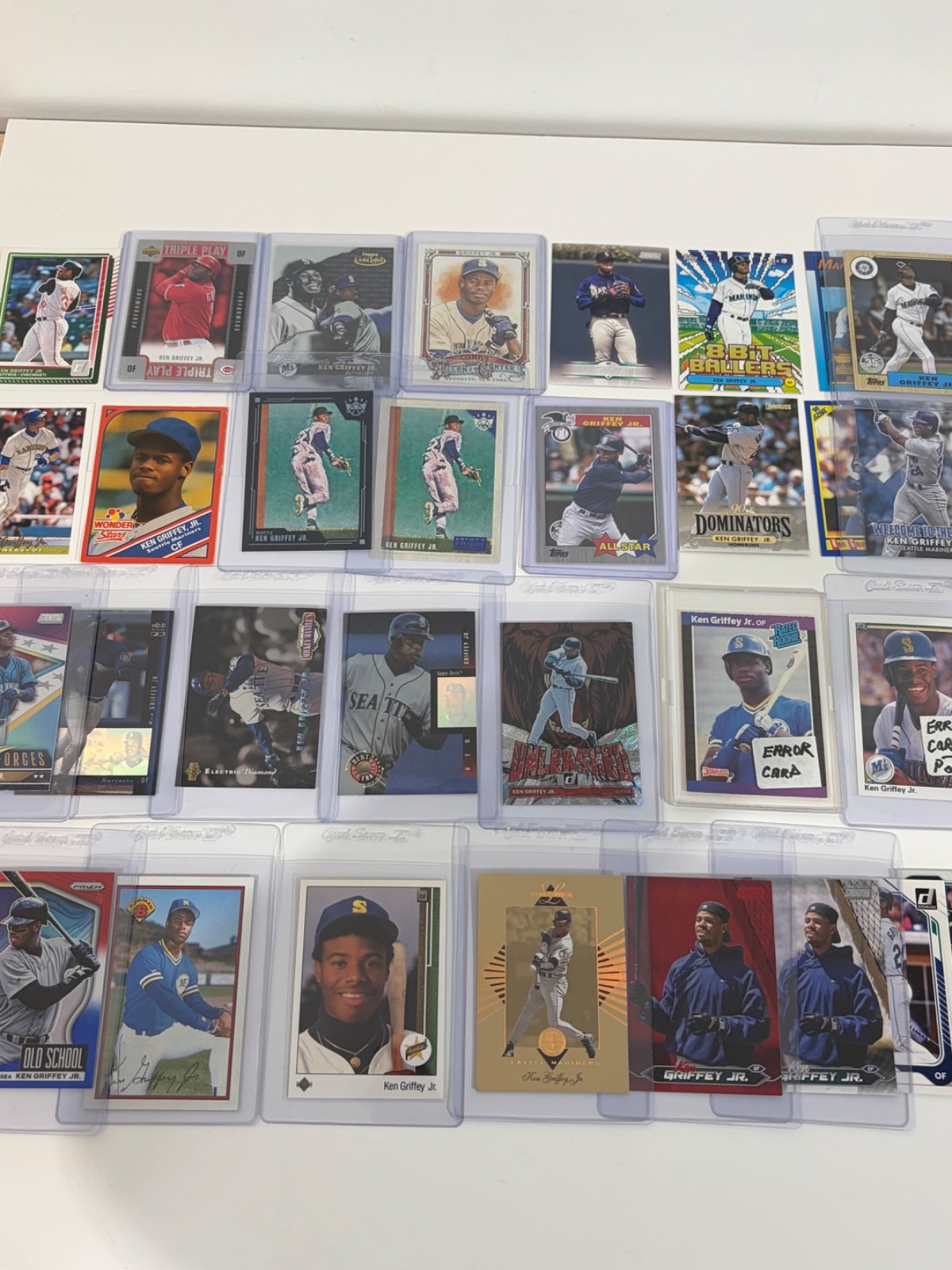 NICE KEN GRIFFEY JR. CARD COLLECTION 1989 UD RC, INSERTS, #RD, ERROR'S, ETC 🔥