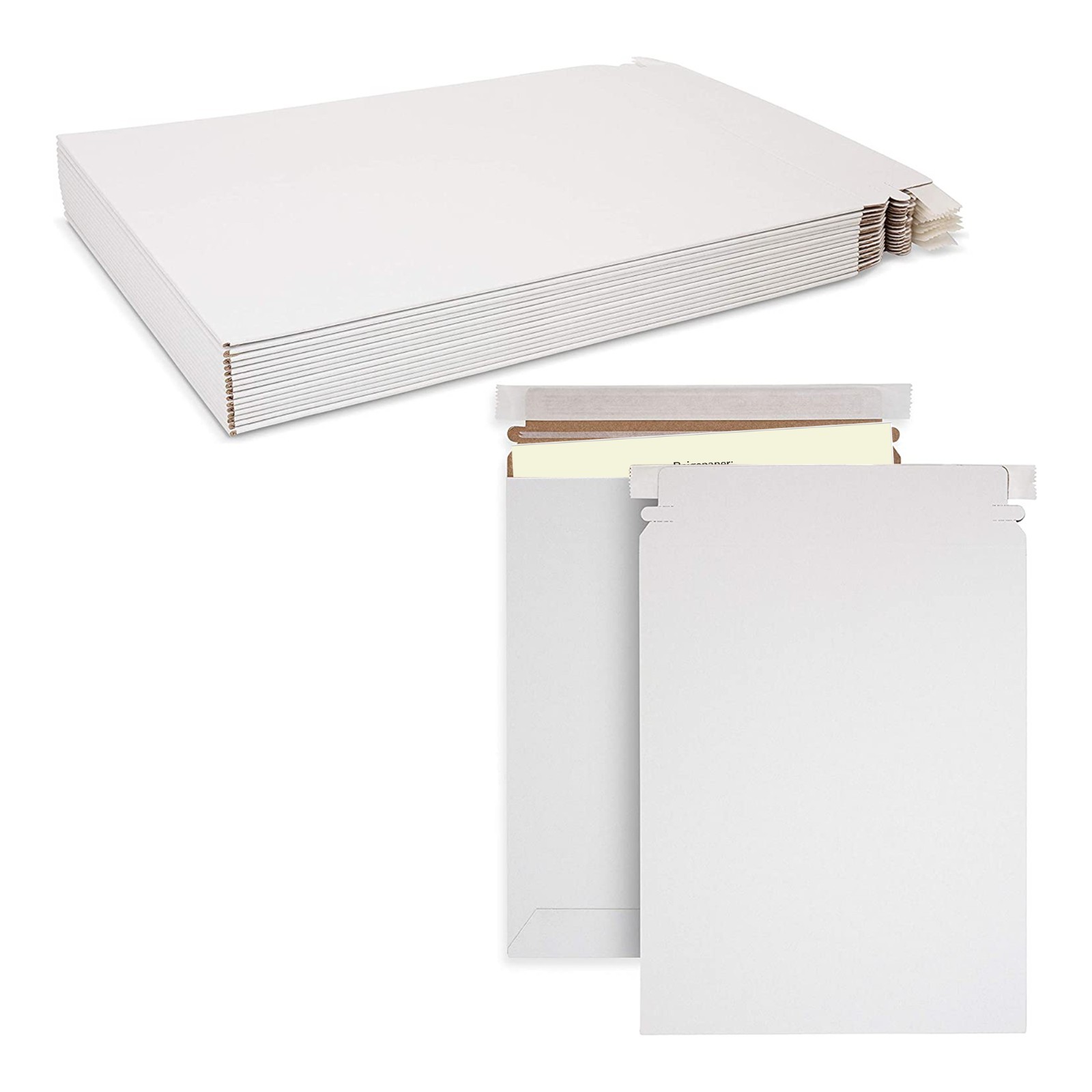 MT Products White Hard Stay Flat Mailing Envelopes 11