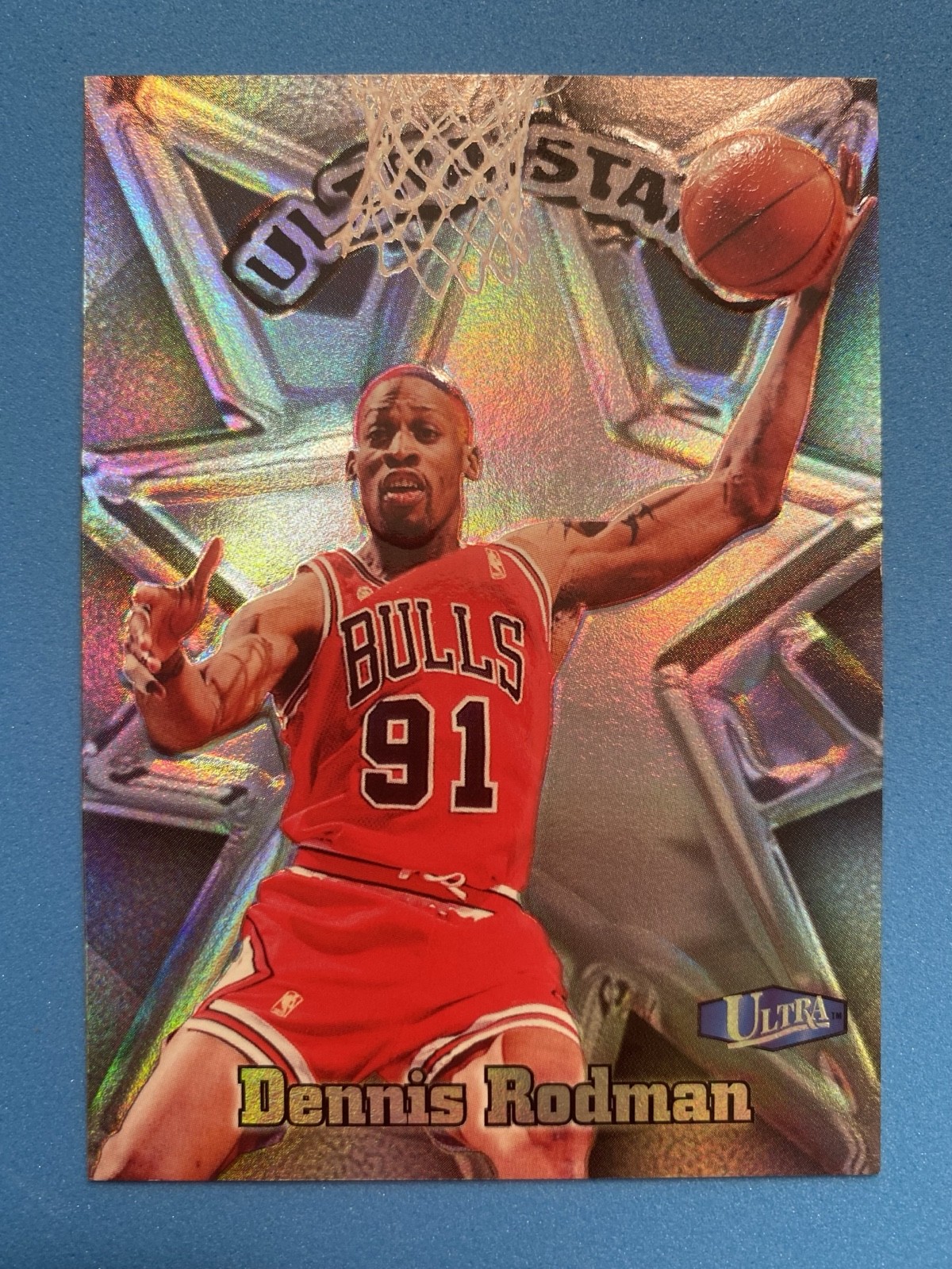 🔥1997-98 Fleer Ultra - Ultra Stars Dennis Rodman #10 US Chicago Bulls - RARE🔥 🔥1997-98 Fleer Ultra - Ultra Stars Dennis Rodman #10 US Chicago Bulls - RARE🔥