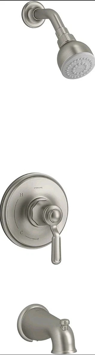 Kohler Sterling Ludington Tub and Shower Trim Package 1.75 GPM Brushed Nickel