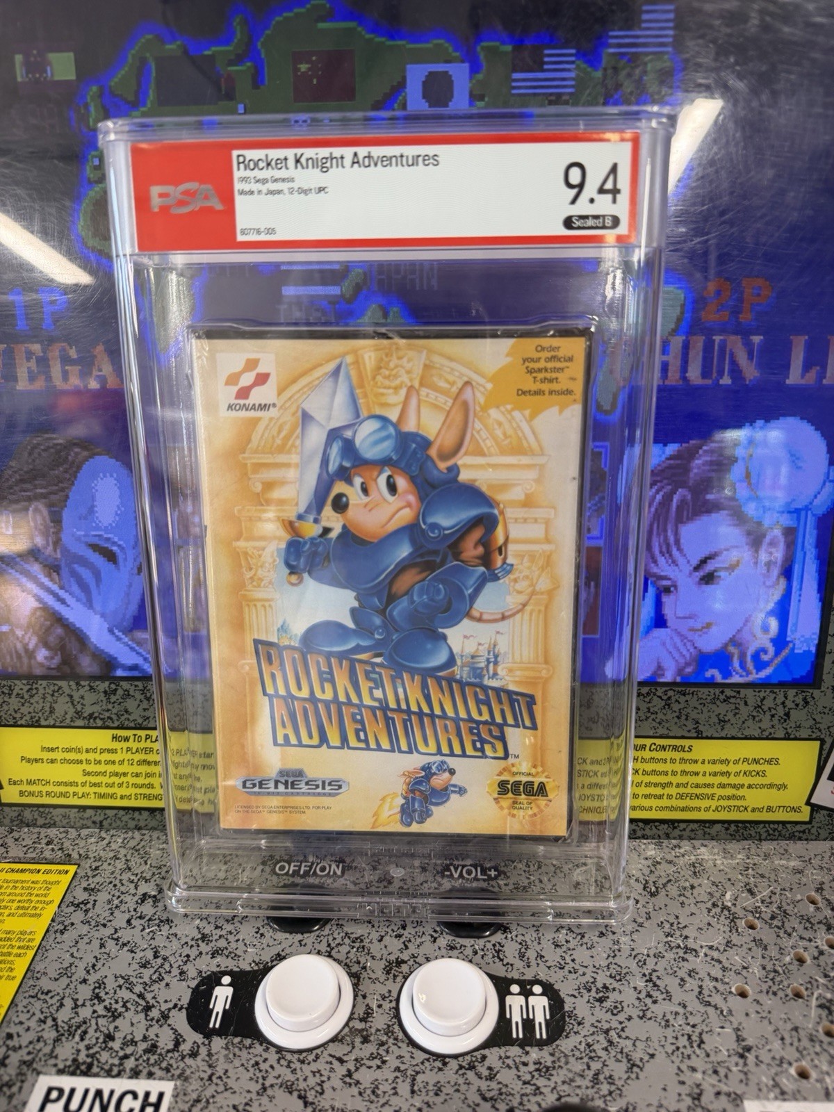 1993 Sega Genesis Rocket Knight Adventures Konami Graded PSA 9.4 A Sealed
