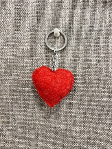 Red Heart leather keychain Sticker Red Heart leather keychain Sticker