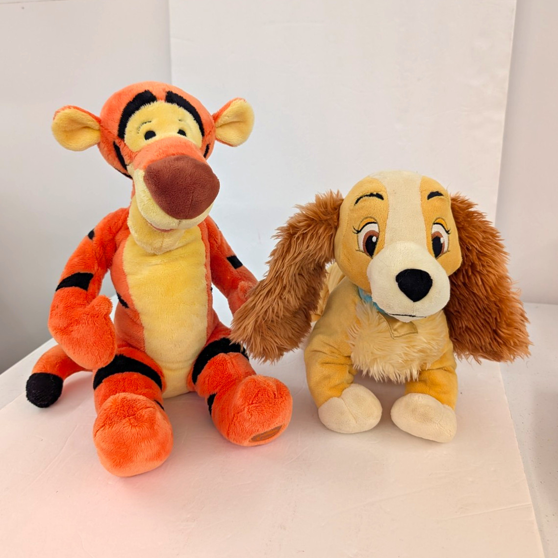 Disney Store Vintage 1997 Small Plush Lot: Tigger & Lady (Winnie the Pooh)