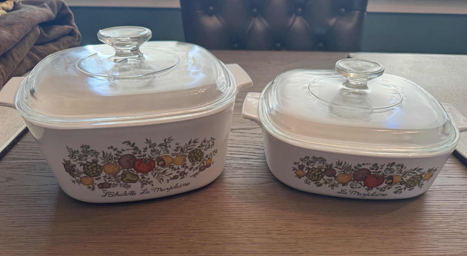 CorningWare Spice of Life Vintage Casserole Dish Set of 2 with Lids