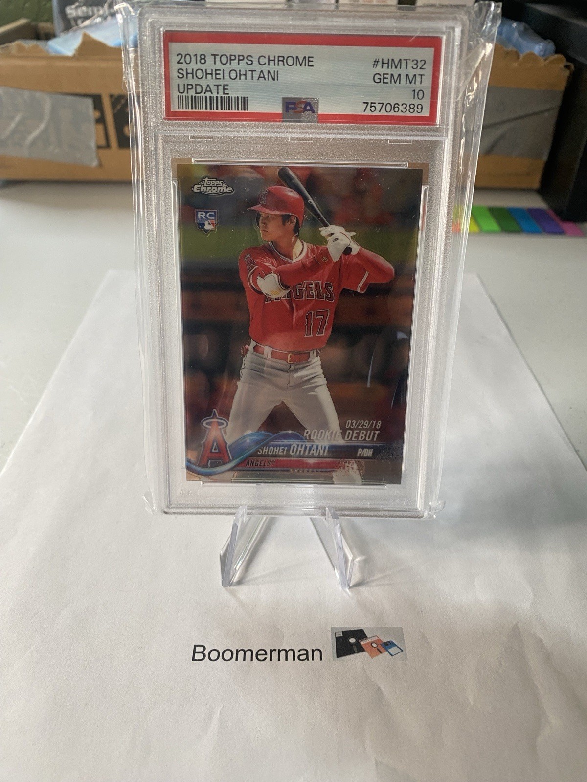2018 Topps Chrome Update Rookie Debut Shohei Ohtani #HMT32 RC- PSA 10