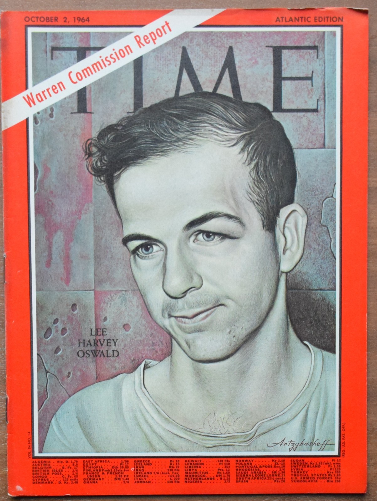 TIME MAGAZINE OCTOBER 2, 1964- LEE HARVEY OSWALD, THE WARREN COMMISSION  .