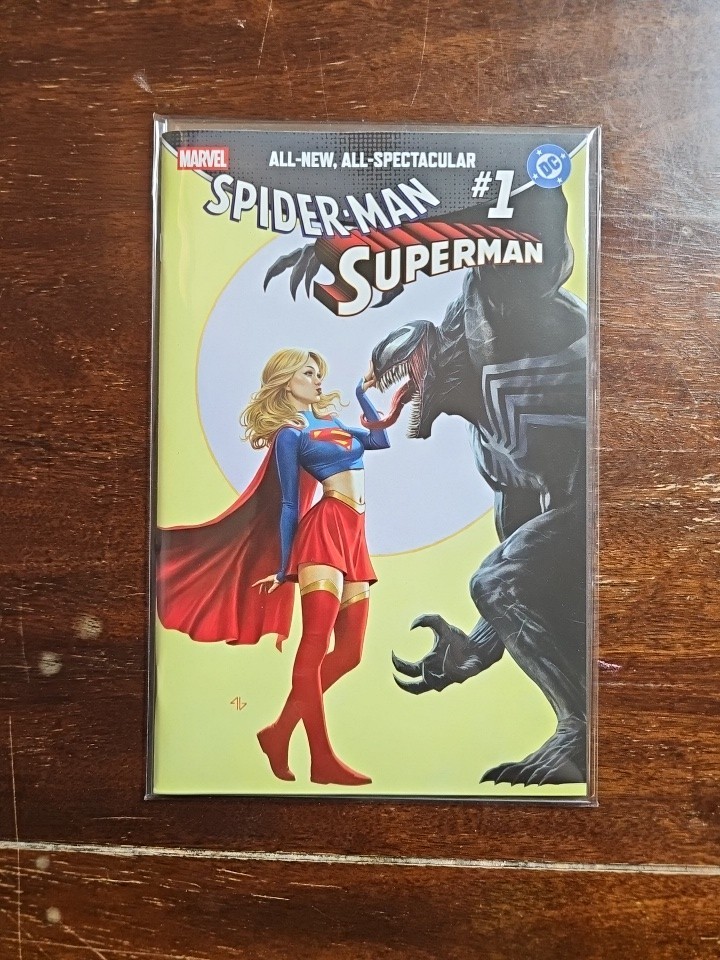 SPIDER-MAN/SUPERMAN #1 GRANOV SUPERGIRL VENOM VARIANT TRINITY EXCLUSIVE SPIDER-MAN/SUPERMAN #1 GRANOV SUPERGIRL VENOM VARIANT TRINITY EXCLUSIVE