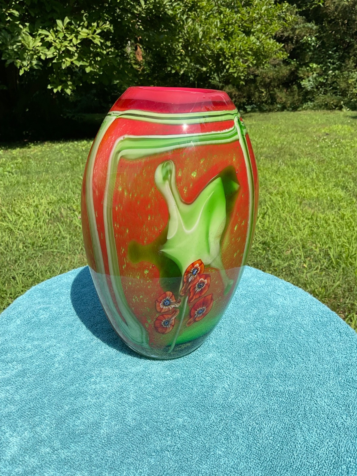 Murano Hand Blown Art Glass Vase Murano Hand Blown Art Glass Vase