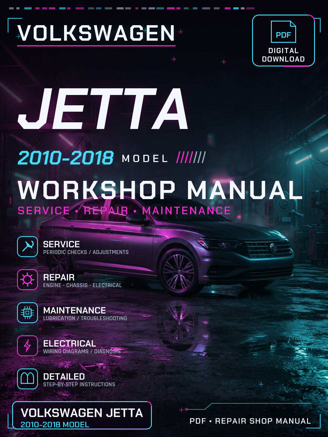 Volkswagen Jetta 2010 2011 2012 2018 Workshop Repair Service Manual