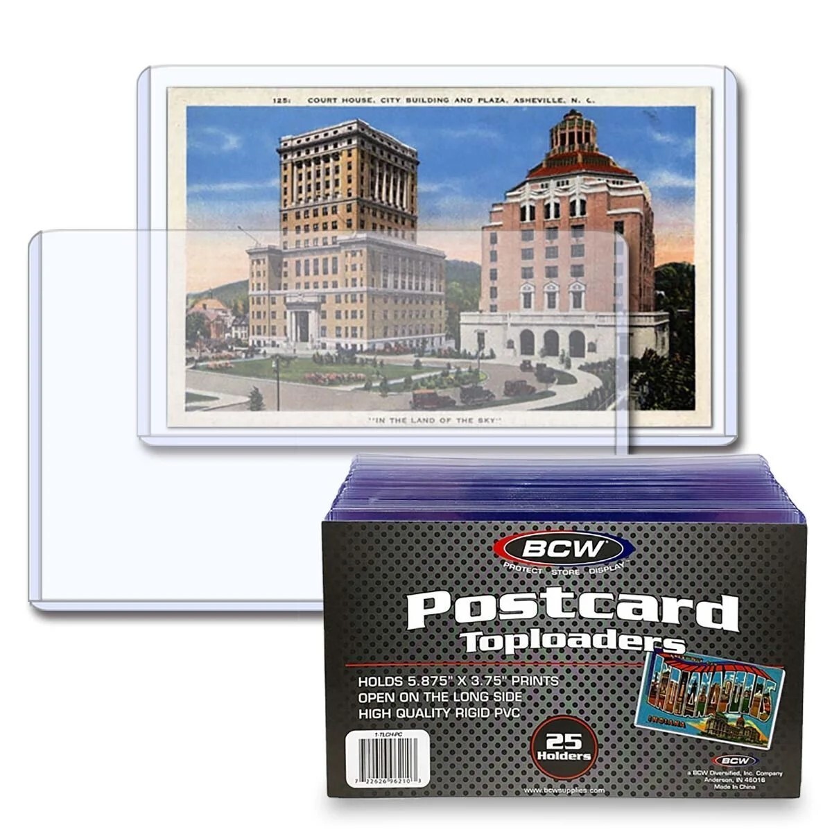 Postcard Sleeves Topload Holders 5 7/8 x 3 3/4 Pack of 25 BCW Rigid Protector