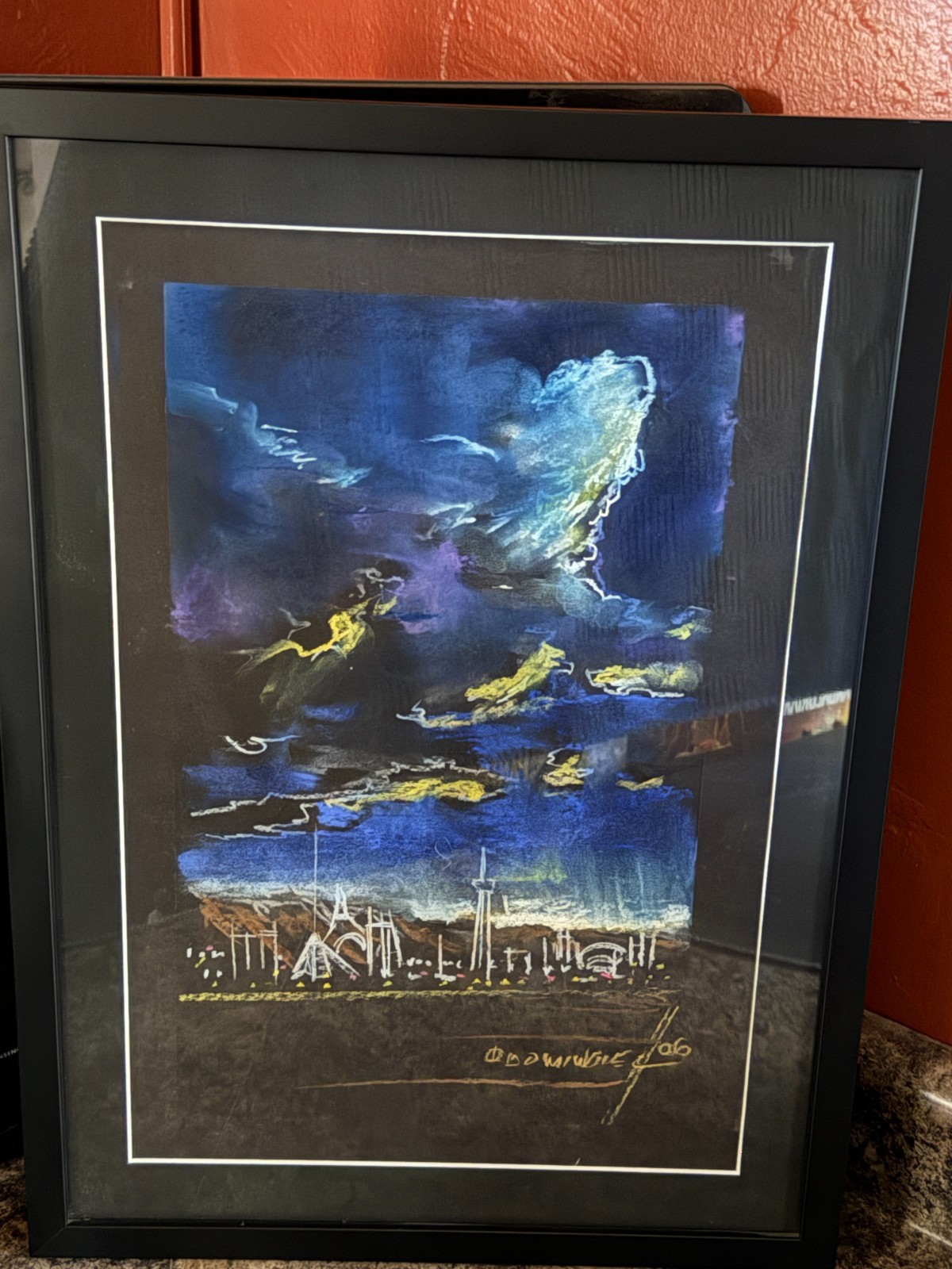 Framed Original Signed Artwork 22x16 Contemporary Wall Art 