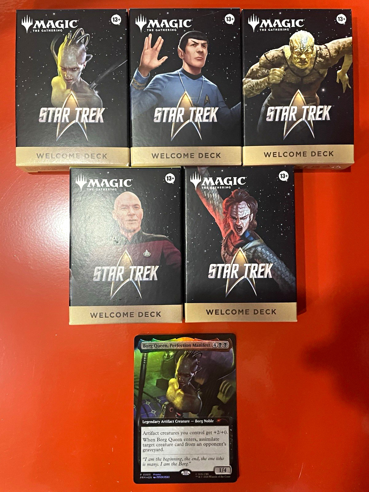 MTG Magic Set of (5) Star Trek Welcome Decks Sealed NYCC 2026 + Borg Queen Promo MTG Magic Set of (5) Star Trek Welcome Decks Sealed NYCC 2026 + Borg Queen Promo