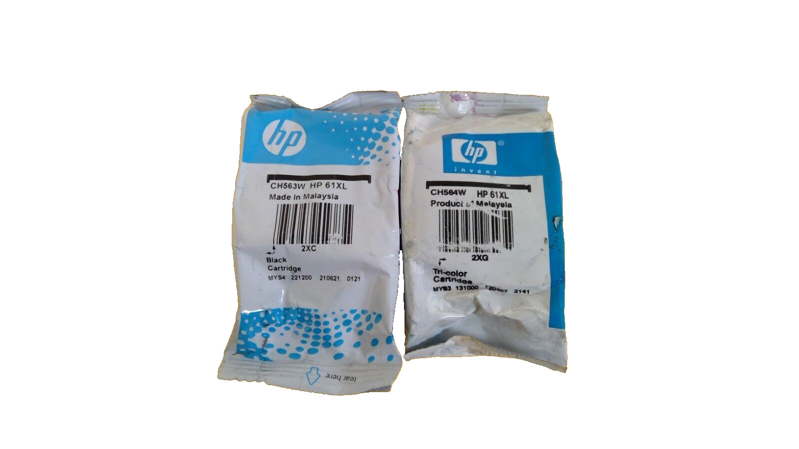 Genuine OEM HP 61XL Black-61XL Tri-color Ink Bulk Packaging Genuine OEM HP 61XL Black-61XL Tri-color Ink Bulk Packaging