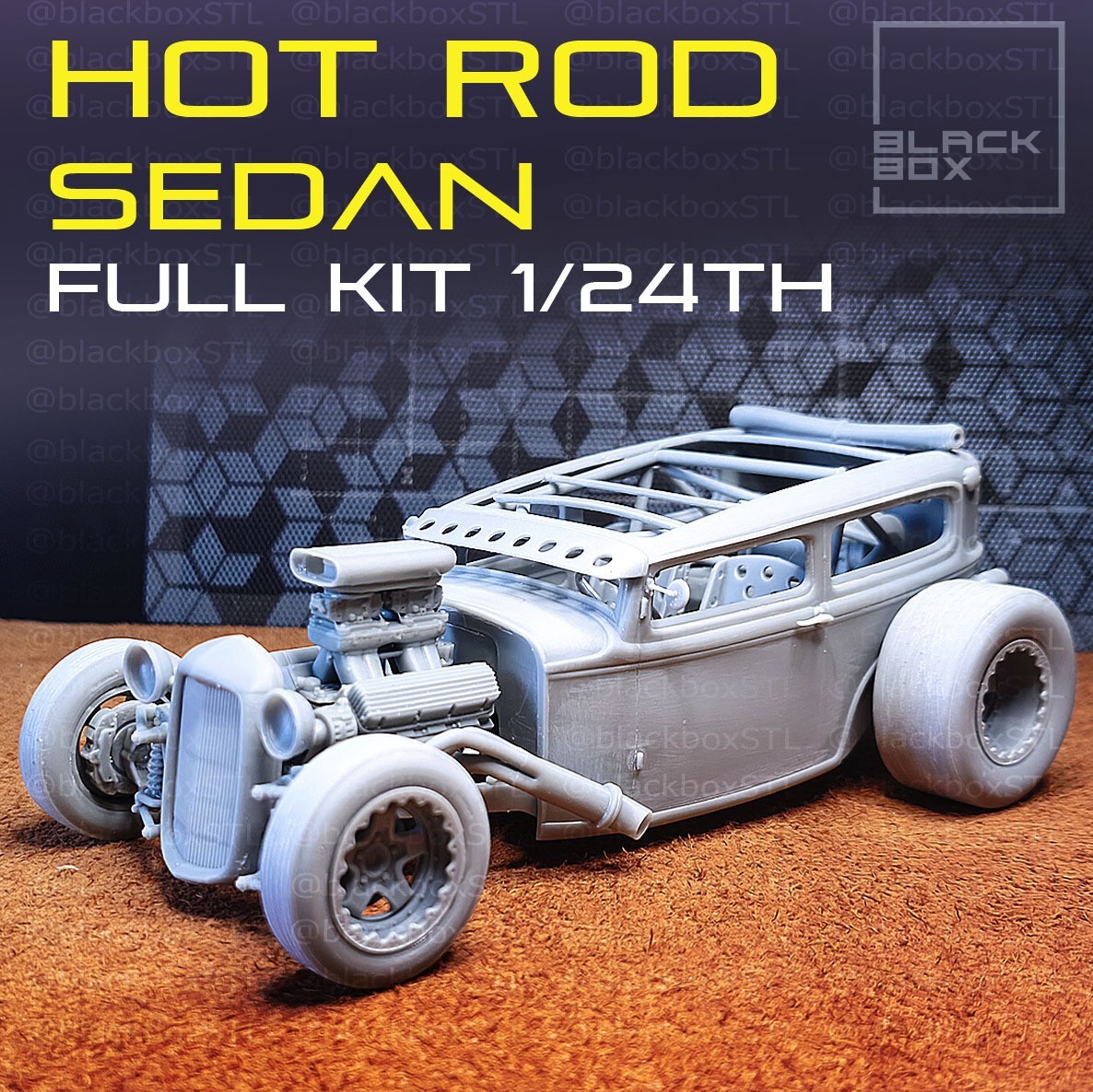 1:25-1:24 Scale HOT ROD SEDAN | Full Model Kit-Unnasembled & Unpainted 1:25-1:24 Scale HOT ROD SEDAN | Full Model Kit-Unnasembled & Unpainted