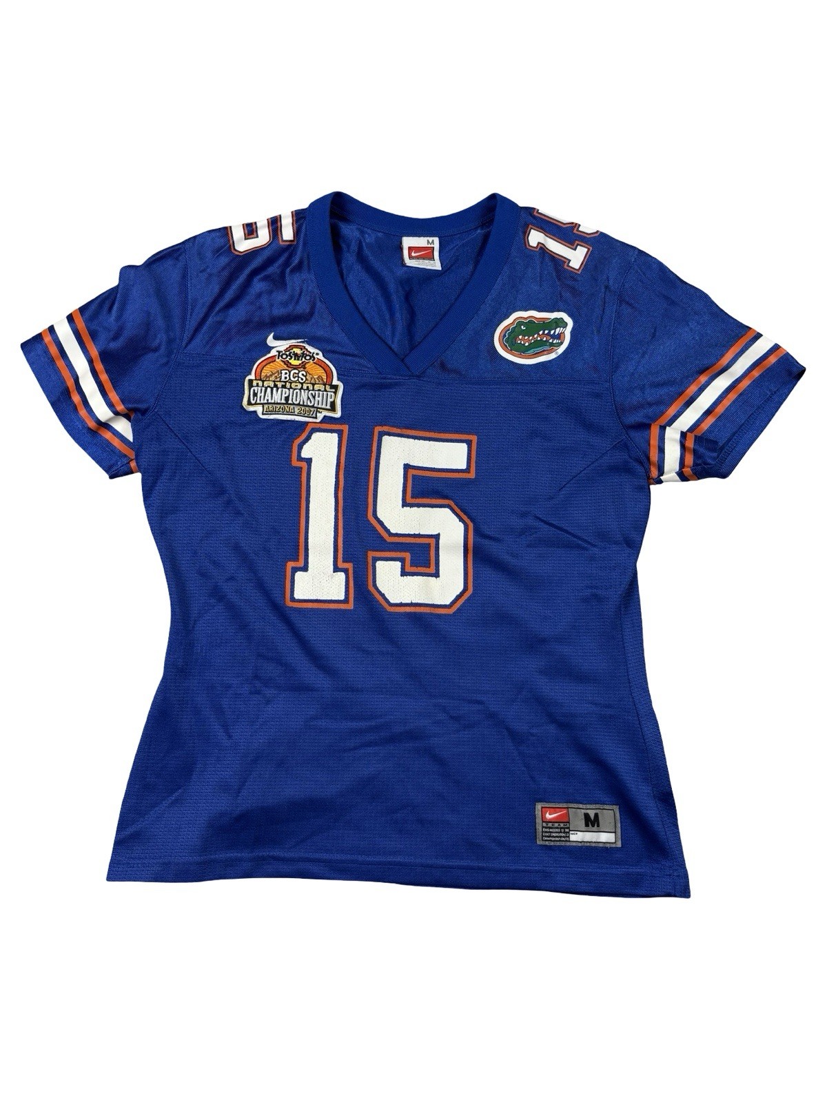 Nike Team Florida Gators #15 BCS National Championship 2007 Jersey Womens M NCAA