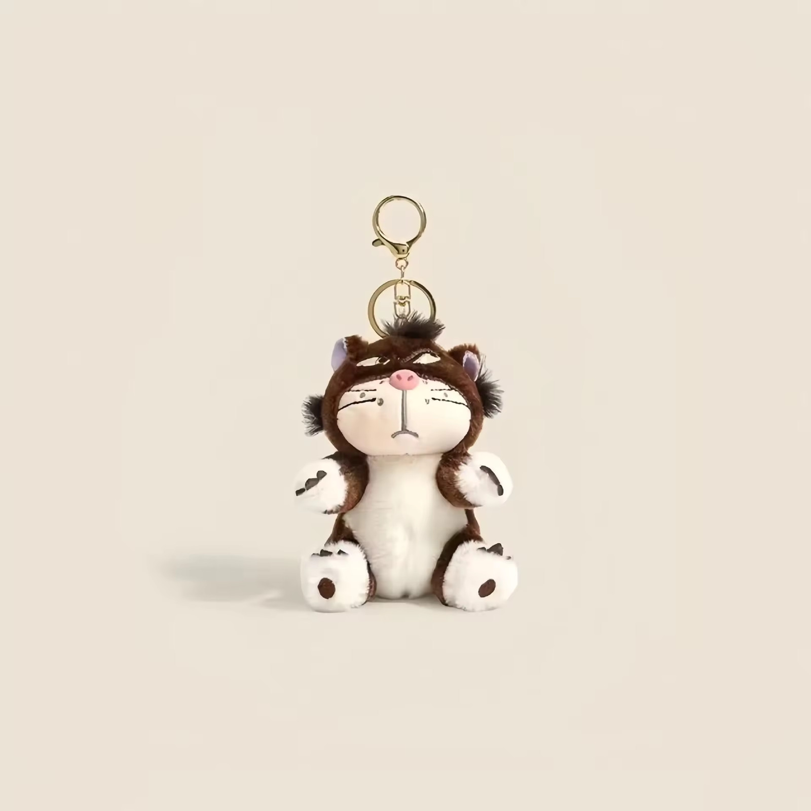 Cute Lucifer Cat Brown Keychain Anime Movie Stuffed Doll