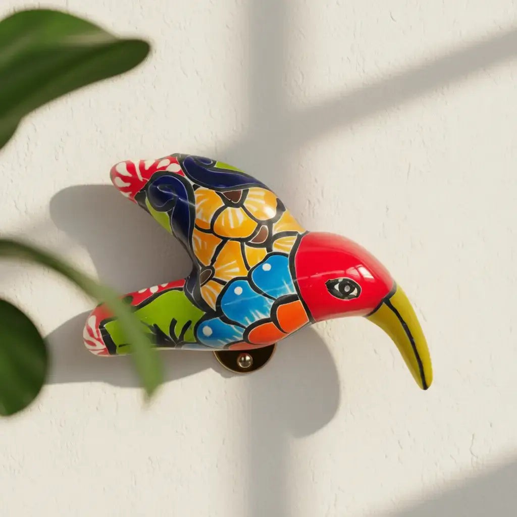 Colorful Talavera Hummingbird | Handmade Mexican Decor