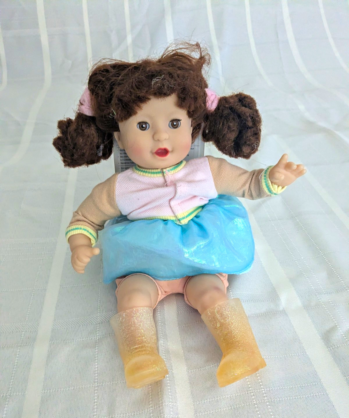 Melissa & Doug Girl Play Doll 14in Brown Curly Pigtails Light/Black Eyes Melissa & Doug Girl Play Doll 14in Brown Curly Pigtails Light/Black Eyes