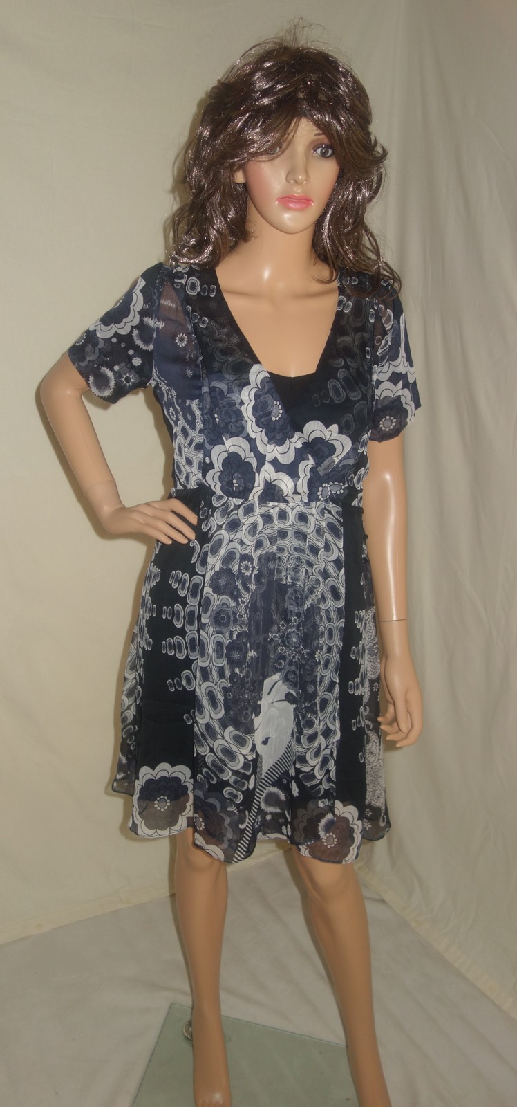 DESIGUAL Dream multi color dress sz 42 new