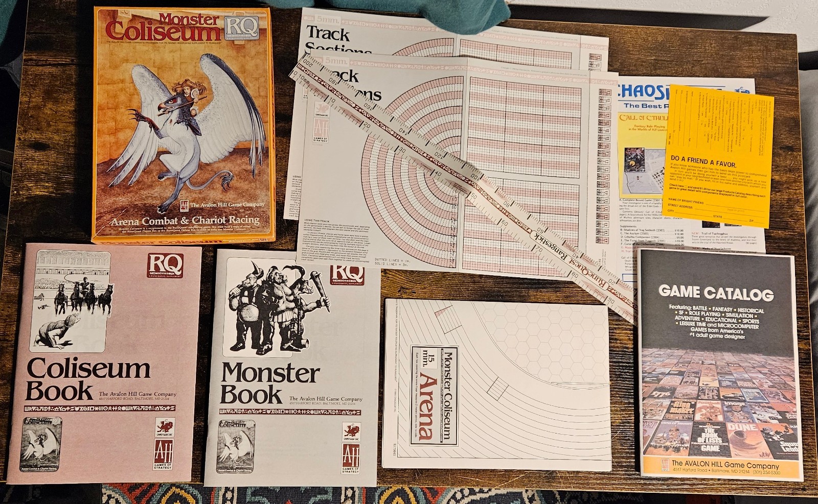 Monster Coliseum - Fantasy D&D Style RPG - Runequest - Avalon Hill - C.I.B.