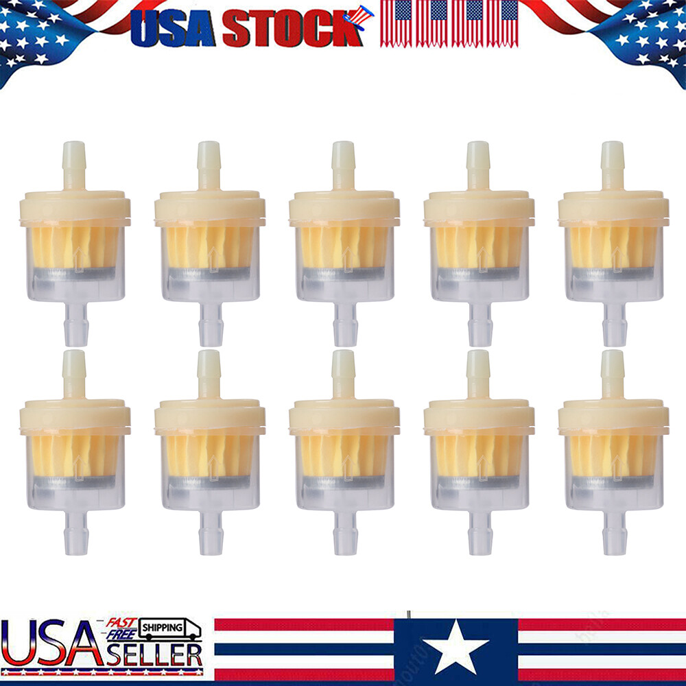 10pcs Universal Fuel Filters Motorcycle Inline Fuel Filter Gas Fuel Line