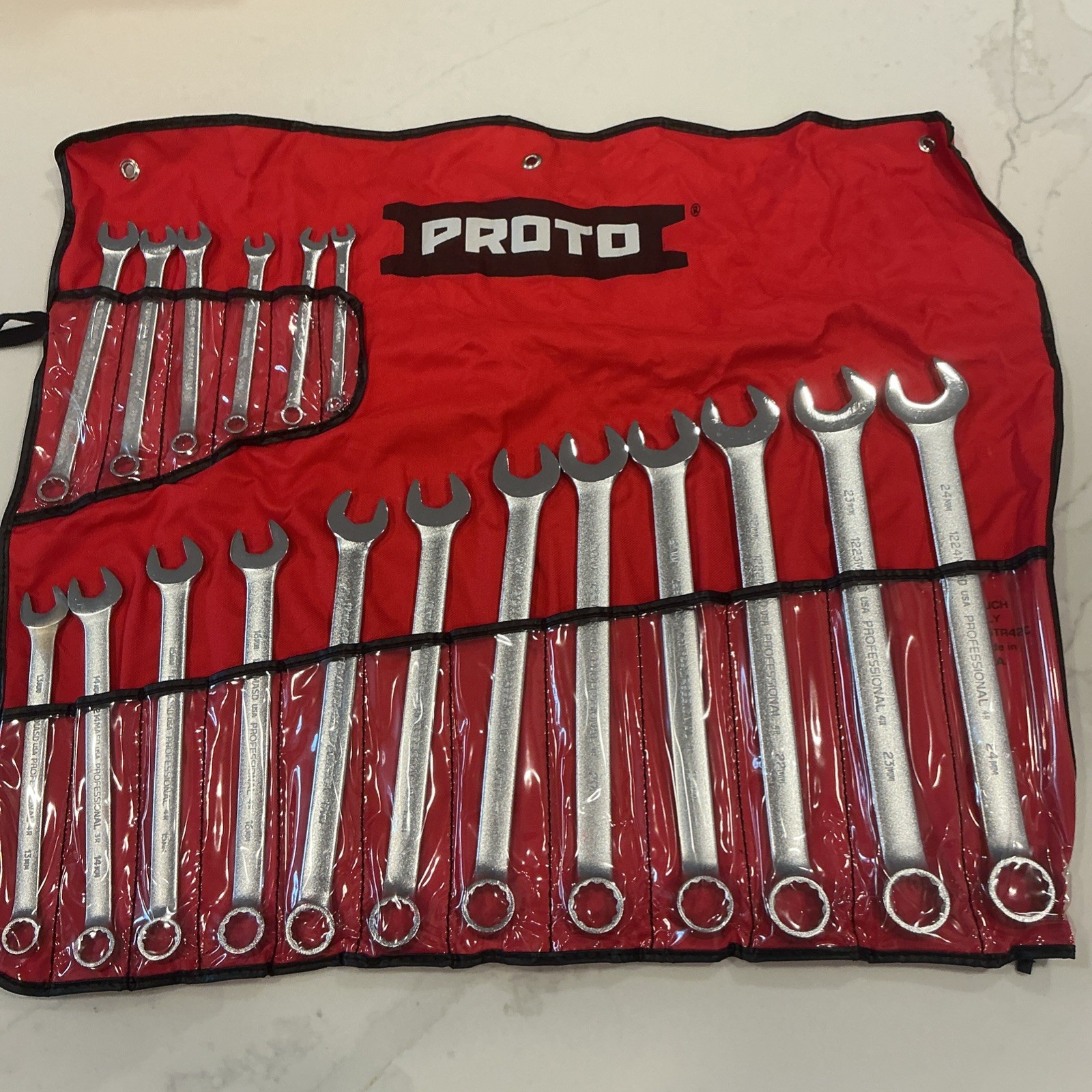 Proto J1200R-MASD 18 Pc Metric Combination ASD Wrench Set Satin 12 Pt 7-24mm New Proto J1200R-MASD 18 Pc Metric Combination ASD Wrench Set Satin 12 Pt 7-24mm New