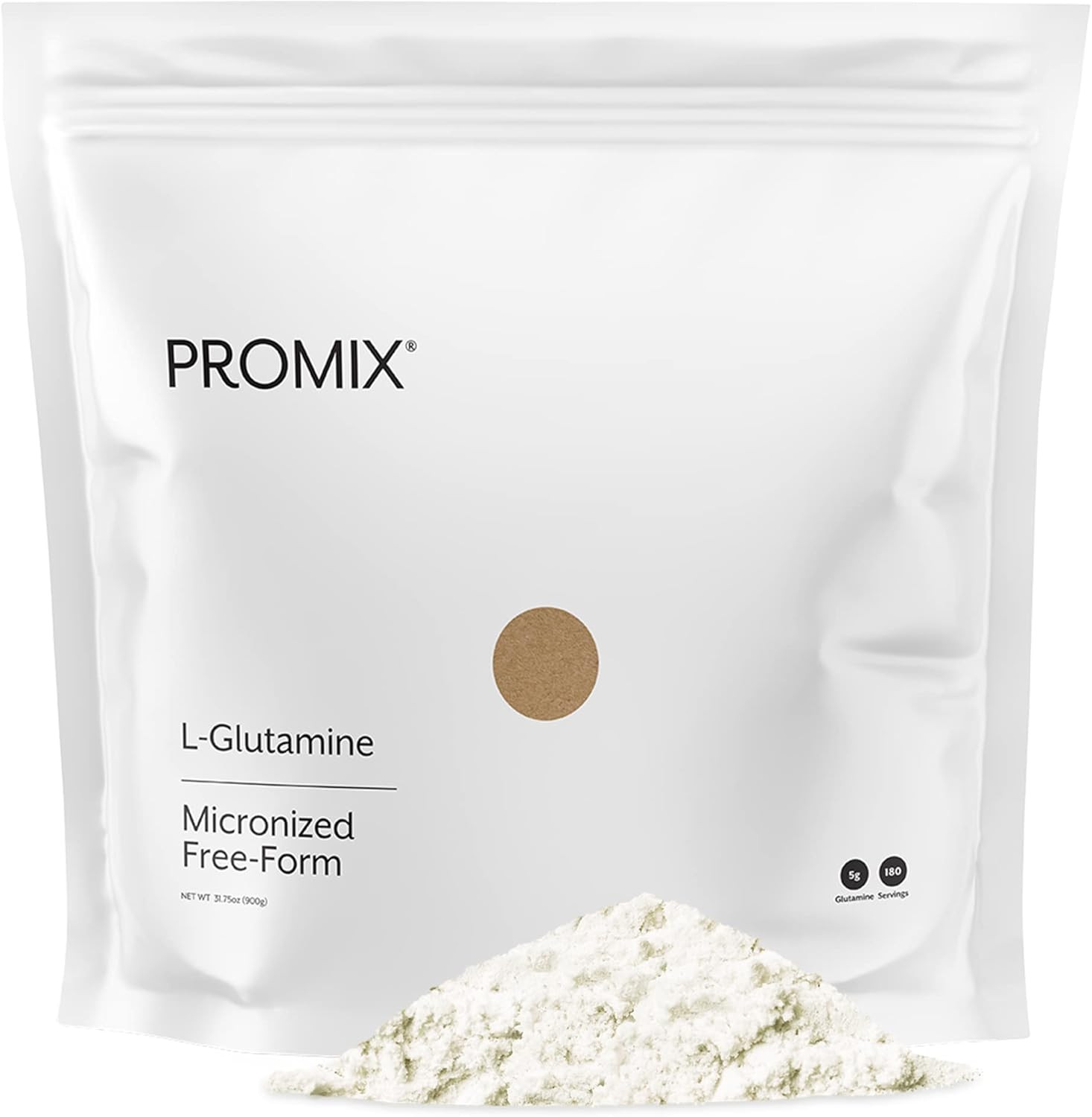 L-Glutamine - Pure Micronized Free Form - Unflavored, 180 Servings