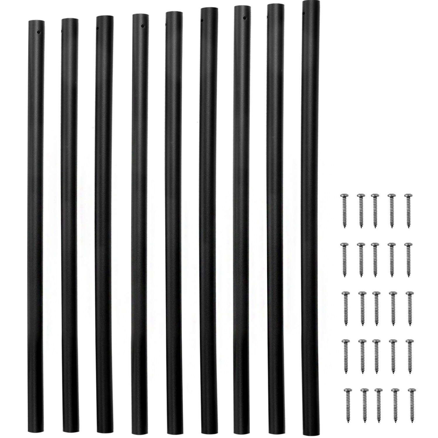 Black Deck Balusters Metal Deck Spindles 26 inch Aluminum Alloy Railing 101 Pack