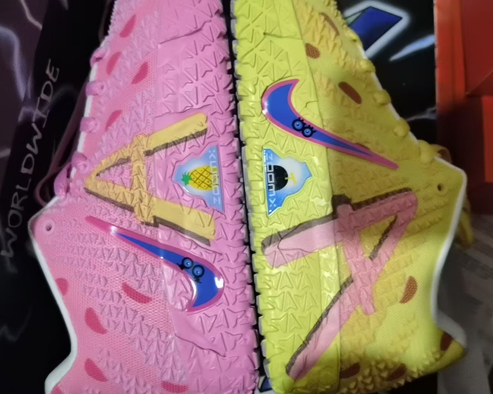 Nike Ja 3 Spongbob Patrik Yellow and pink Men\'s basketball shoes