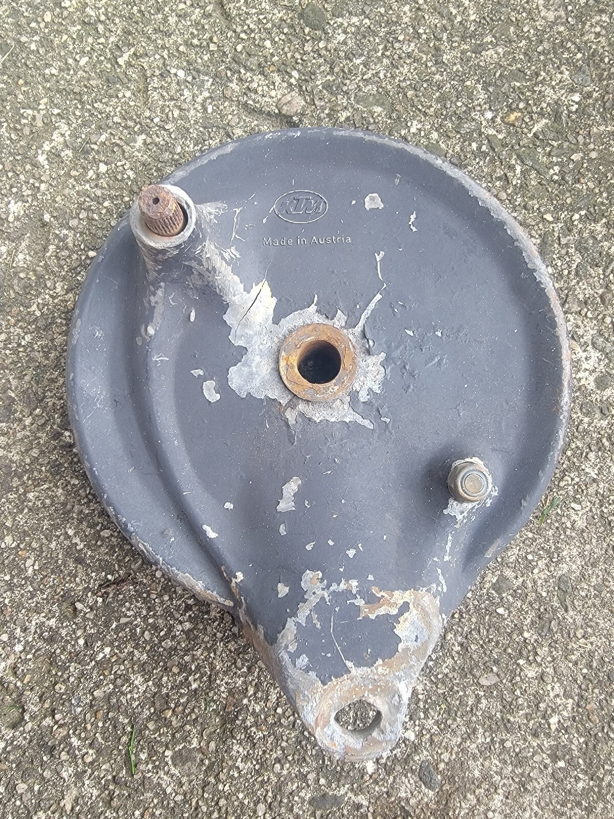 Vintage Husqvarna Front Brake Plate & Stay 250 360 390 1977 1978 1979 12or Vintage Husqvarna Front Brake Plate & Stay 250 360 390 1977 1978 1979 12or