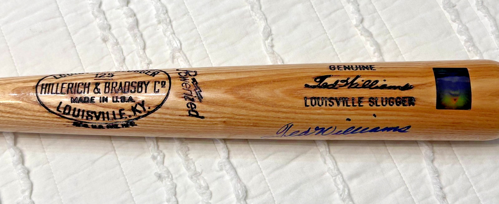 Ted Williams Boston Red Sox Signed Louisville Slugger Bat Green Diamond PSA/DNA
