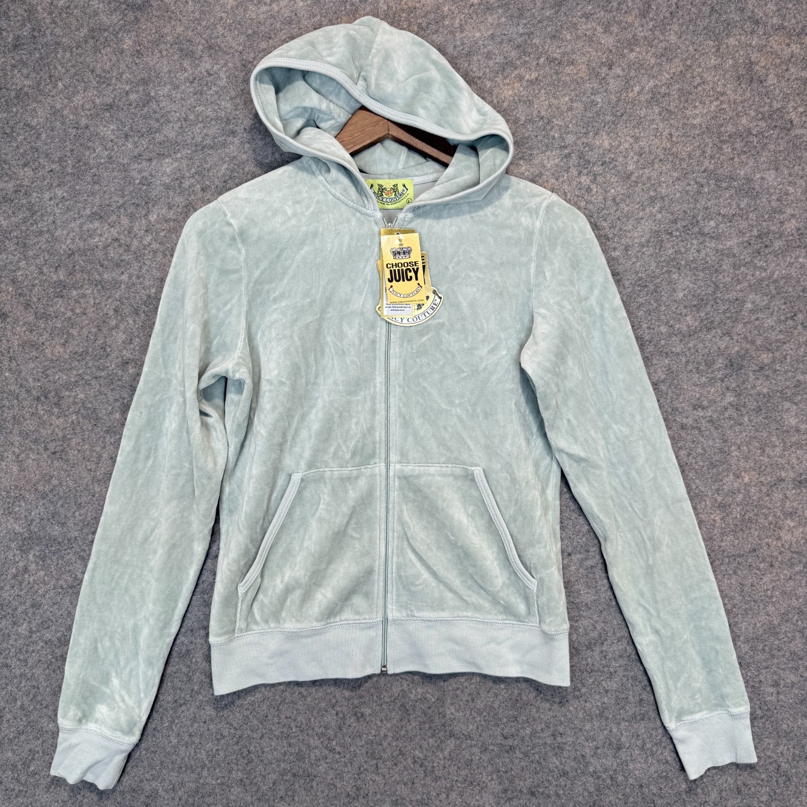 Vintage Juicy Couture Velour Zip Hoodie Sweatshirt Women Large Deadstock Y2K USA Vintage Juicy Couture Velour Zip Hoodie Sweatshirt Women Large Deadstock Y2K USA