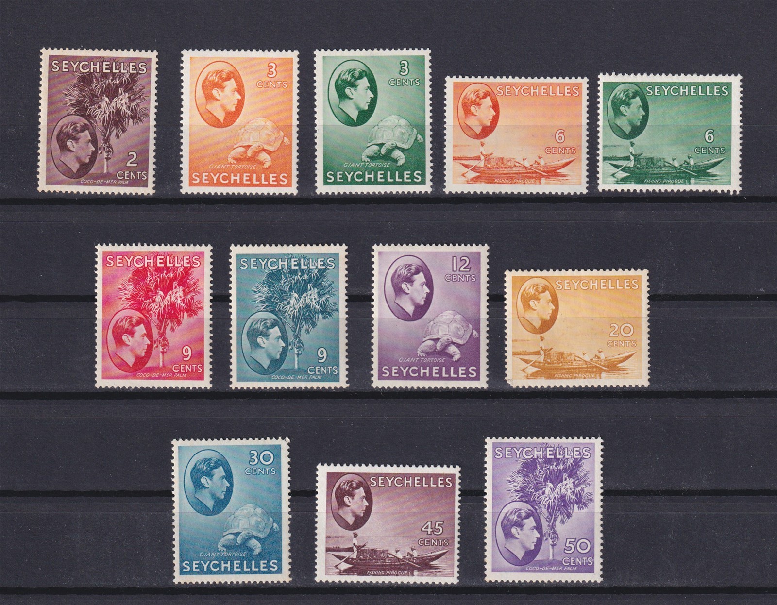 SEYCHELLES 1938, SG# 135-144, CV £273, Chalk-surfaced, part set, MH