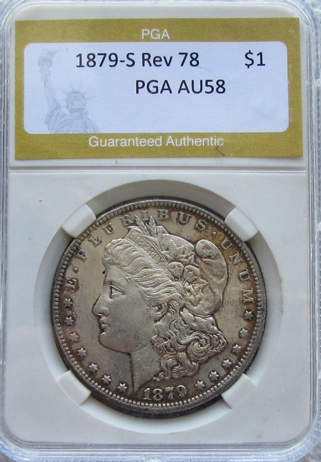 1879-S Reverse Of 1878 $1 Morgan Silver Dollar Rare Key Date  AU / UNC