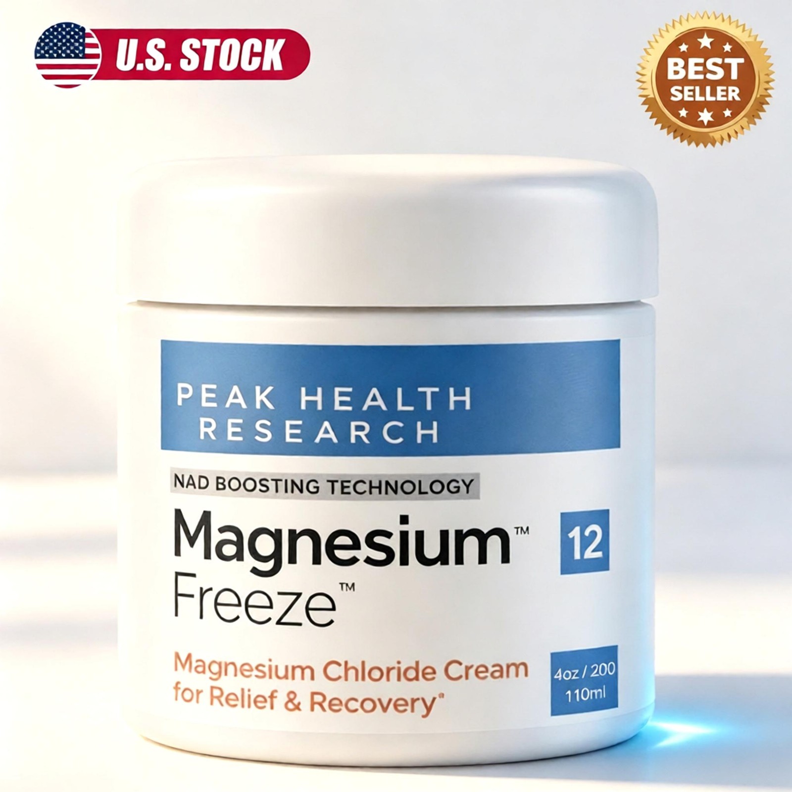 Magnesium Freeze - Topical Magnesium Cream With Niacinamide For Joints, Low Back