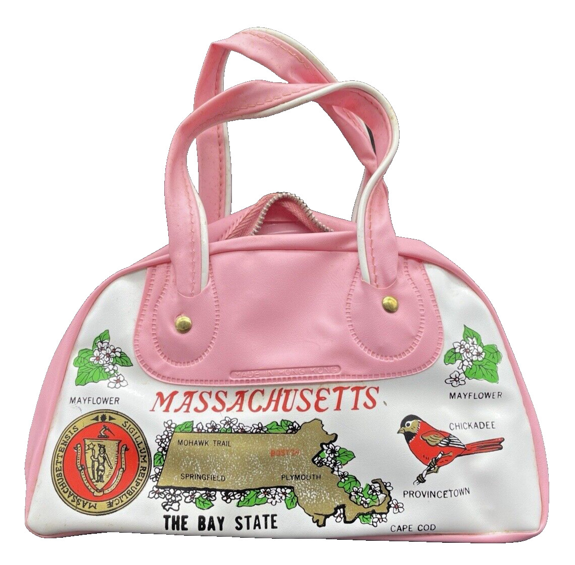 Vintage Child's Pink Souvenir Purse Massachusetts NEW OLD STOCK Vintage Child's Pink Souvenir Purse Massachusetts NEW OLD STOCK