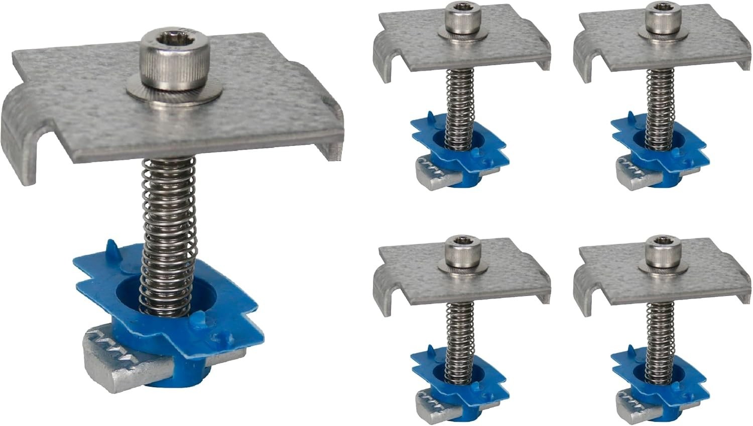 Adamax SPMC158-5PK Solar Panel Mid Clamps for 1-5/8 in. Steel Strut Channel, ...