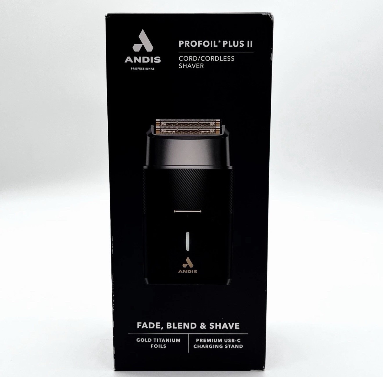 Andis Pro Foil Plus II Cordless Shaver Gold Titanium Black Model 563616