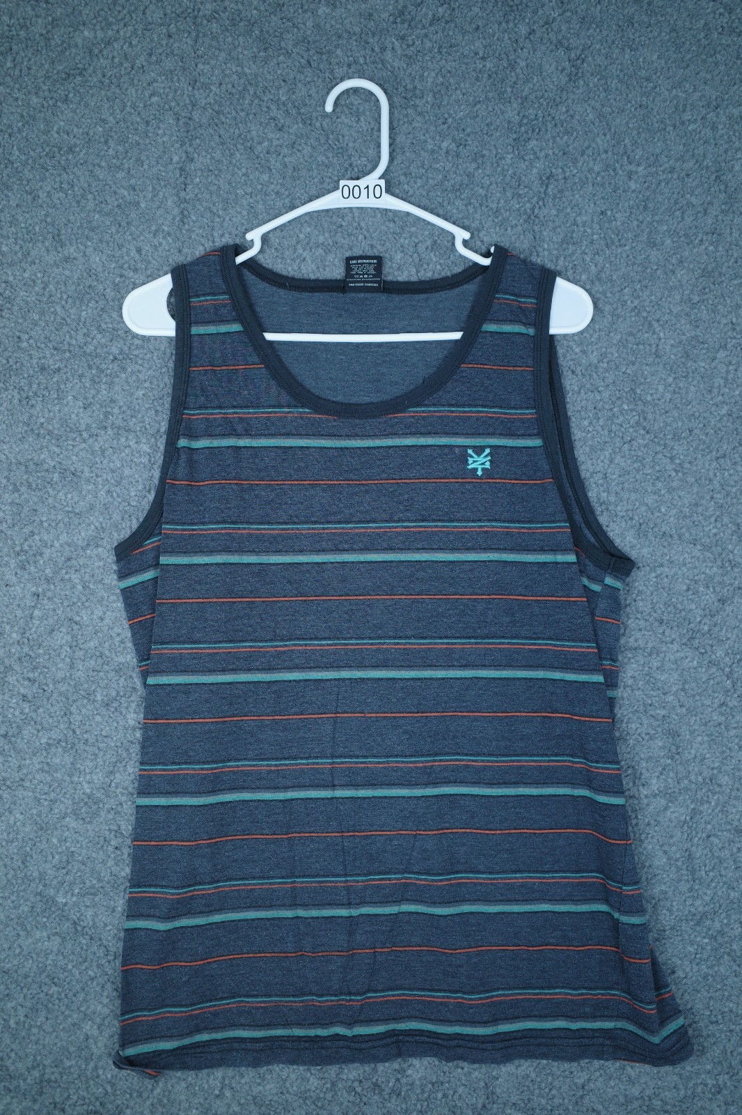 Zoo York Tank Top Men\'s Black size Large Stripes Beach Tank Top