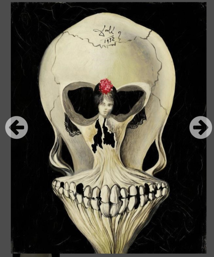 Ballerina in a Skull signed by Salvador Dali