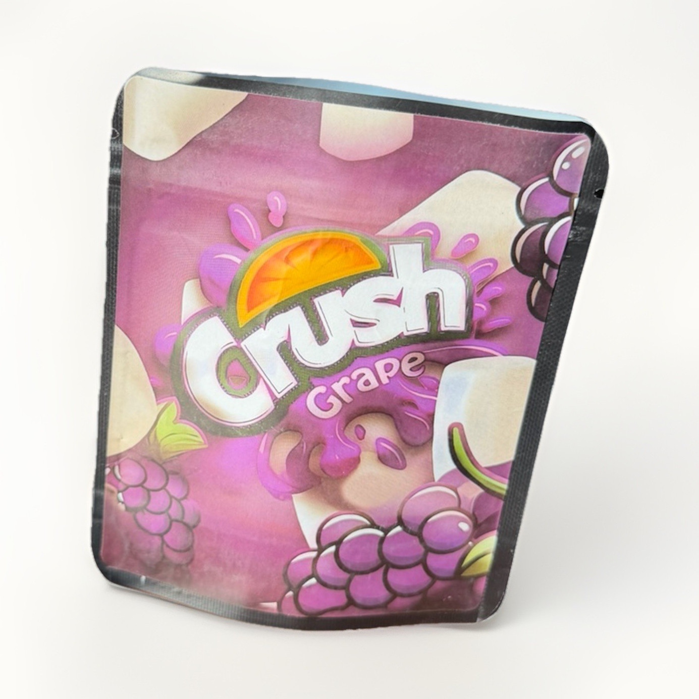 128 pcs - 3.5g Crush Grape Resealable Zipper Mylar Bag Sticker Bags Thick 128 pcs - 3.5g Crush Grape Resealable Zipper Mylar Bag Sticker Bags Thick