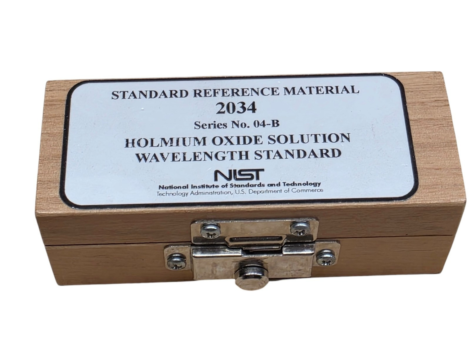 NIST 2034 HOLMIUM OXIDE SOLUTION WAVELENGTH STANDARD (240 NM TO 650 NM)
