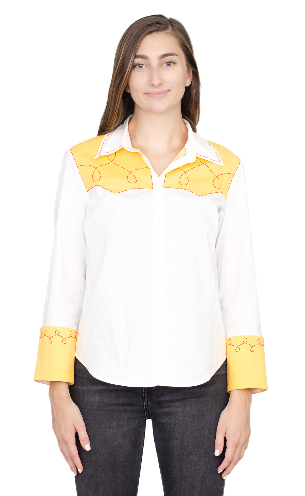 Women's Replica Jessie Cowgirl Costume Shirt Halloween Toy Story Cosplay Outfit Women's Replica Jessie Cowgirl Costume Shirt Halloween Toy Story Cosplay Outfit