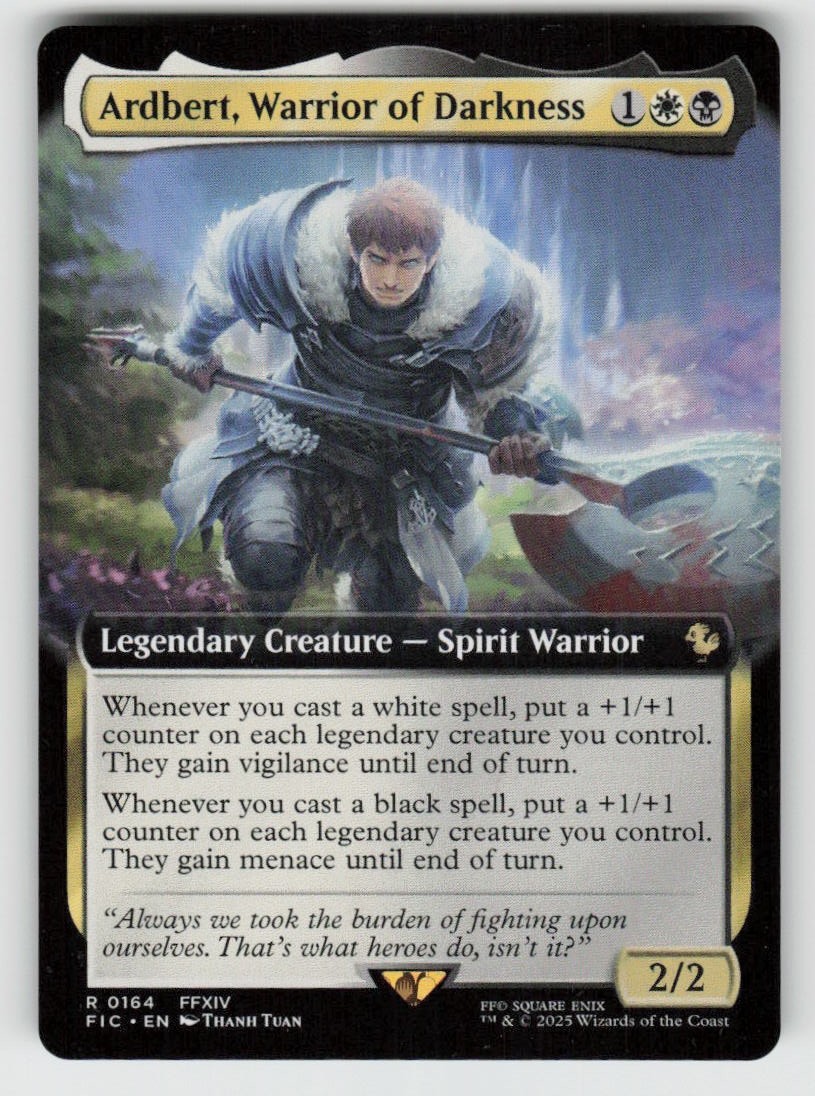 Ardbert, Warrior of Darkness (Extended Art) 164 Rare Commander: FINAL FANTASY NM Ardbert, Warrior of Darkness (Extended Art) 164 Rare Commander: FINAL FANTASY NM
