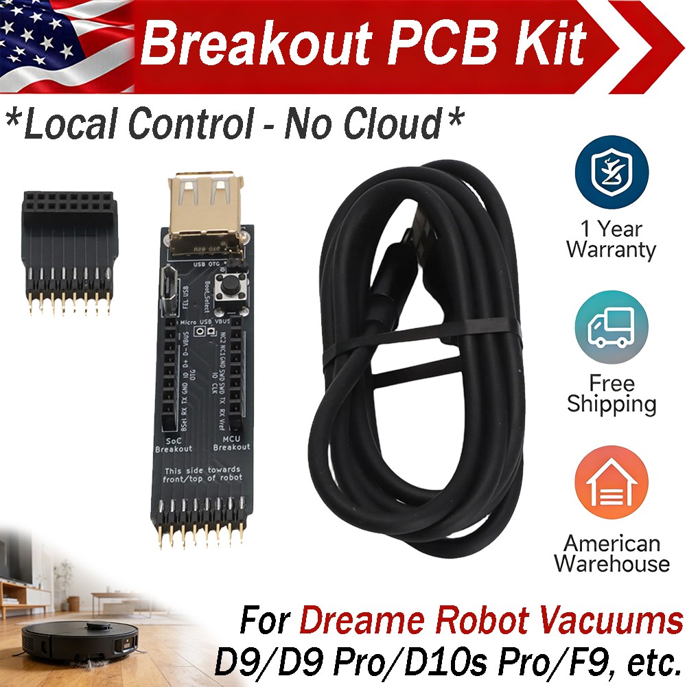 For Dreame Robot Vacuum Local Control Breakout PCB Kit For Valetudo Installation For Dreame Robot Vacuum Local Control Breakout PCB Kit For Valetudo Installation